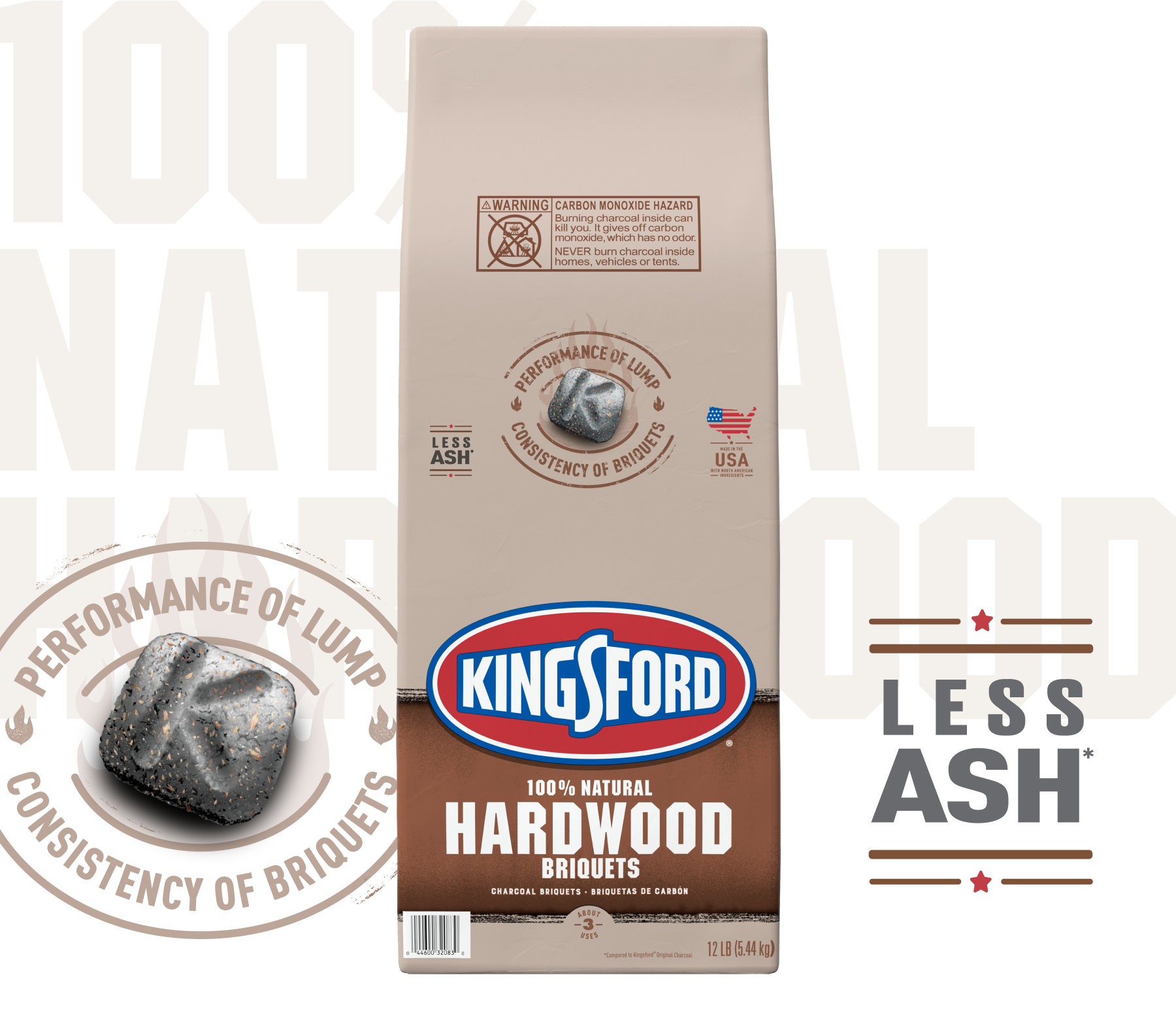 Kingsford 100 Natural Hardwood Briquets Kingsford