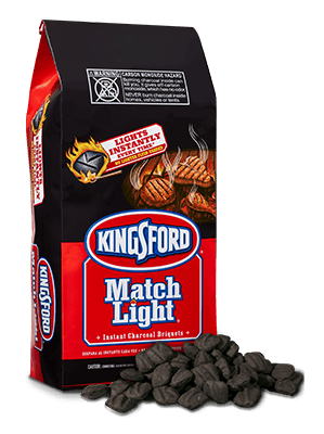 Are these briquettes 'easy lighting' and 'ready to cook in about 10 minutes'? Kingsford® Match Light® Instant Charcoal Briquets ignite without the need to add lighter fluid. These briquets have Sure Fire Groove® technology, which helps you get grilling faster while not hindering the longevity of the burn. These briquets are perfect for backyard parties and sporting event tailgates.