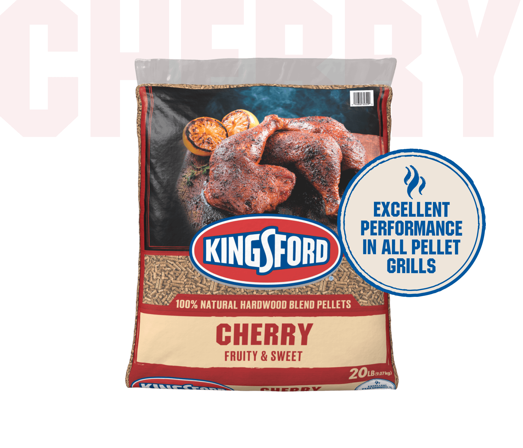 Kingsford® 100% Natural Hardwood Blend Pellets, Cherry, 20 lb