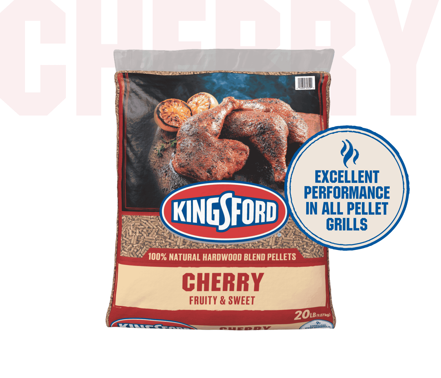 Kingsford® 100% Natural Hardwood Blend Pellets, Cherry, 20 lb
