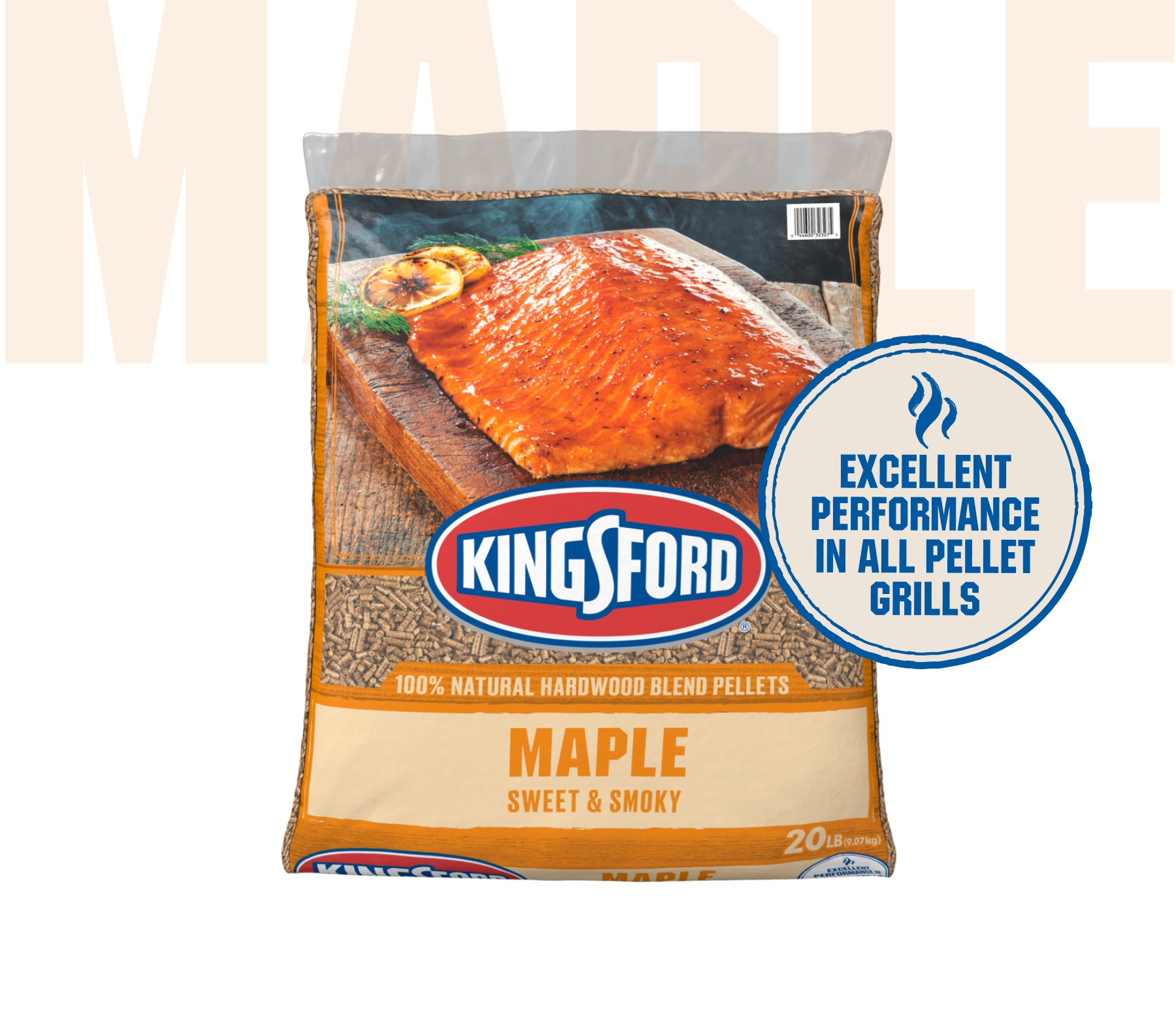 Kingsford® 100% Natural Hardwood Blend Pellets, Maple, 20 lb