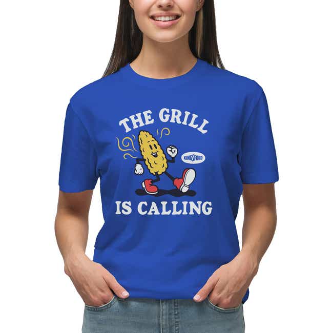 “The Grill Is Calling” Short Sleeve T-Shirt (Corn)