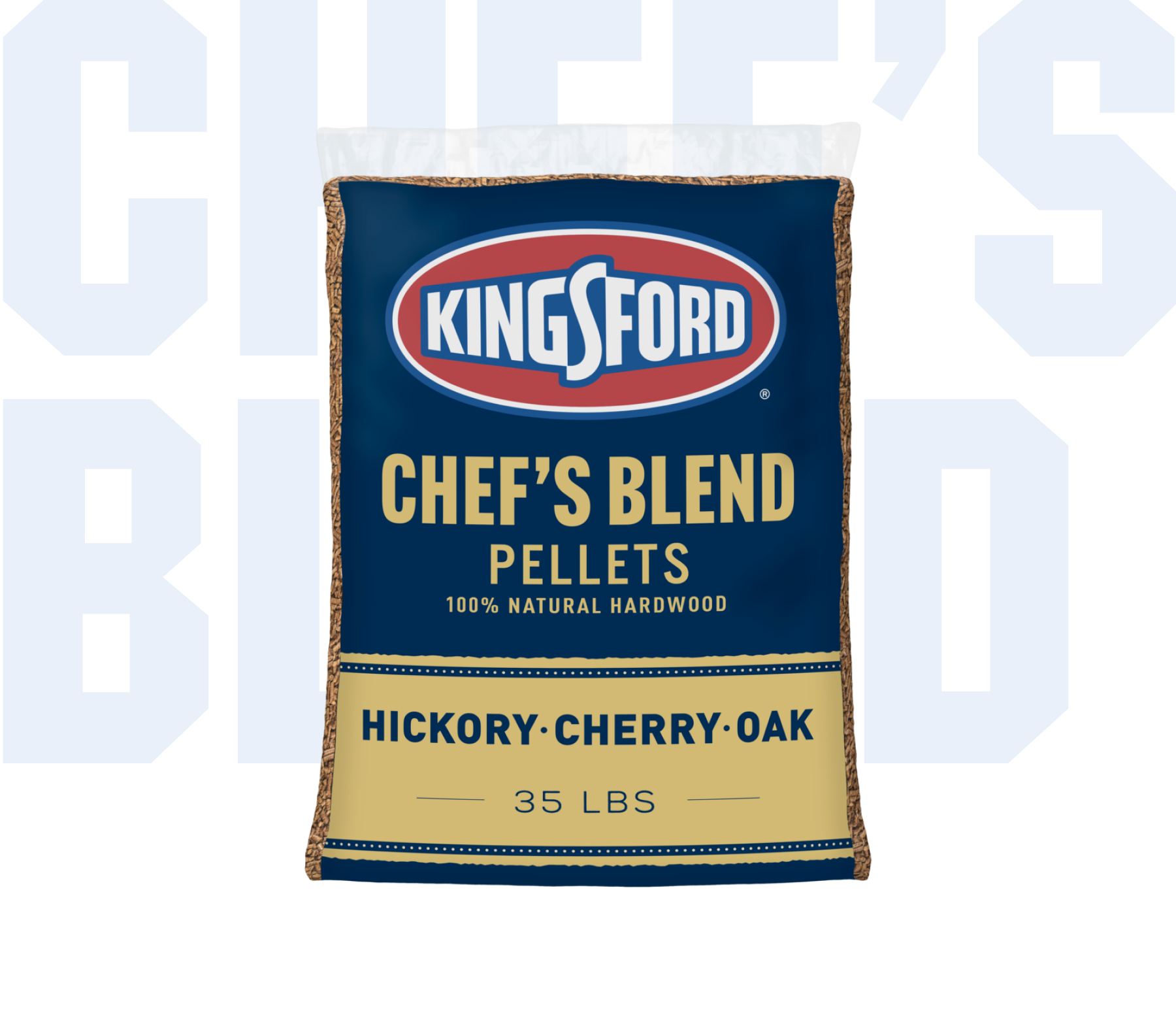 Kingsford® 100% Natural Hardwood Blend Pellets, Chef’s Blend, Hickory, Cherry and Oak