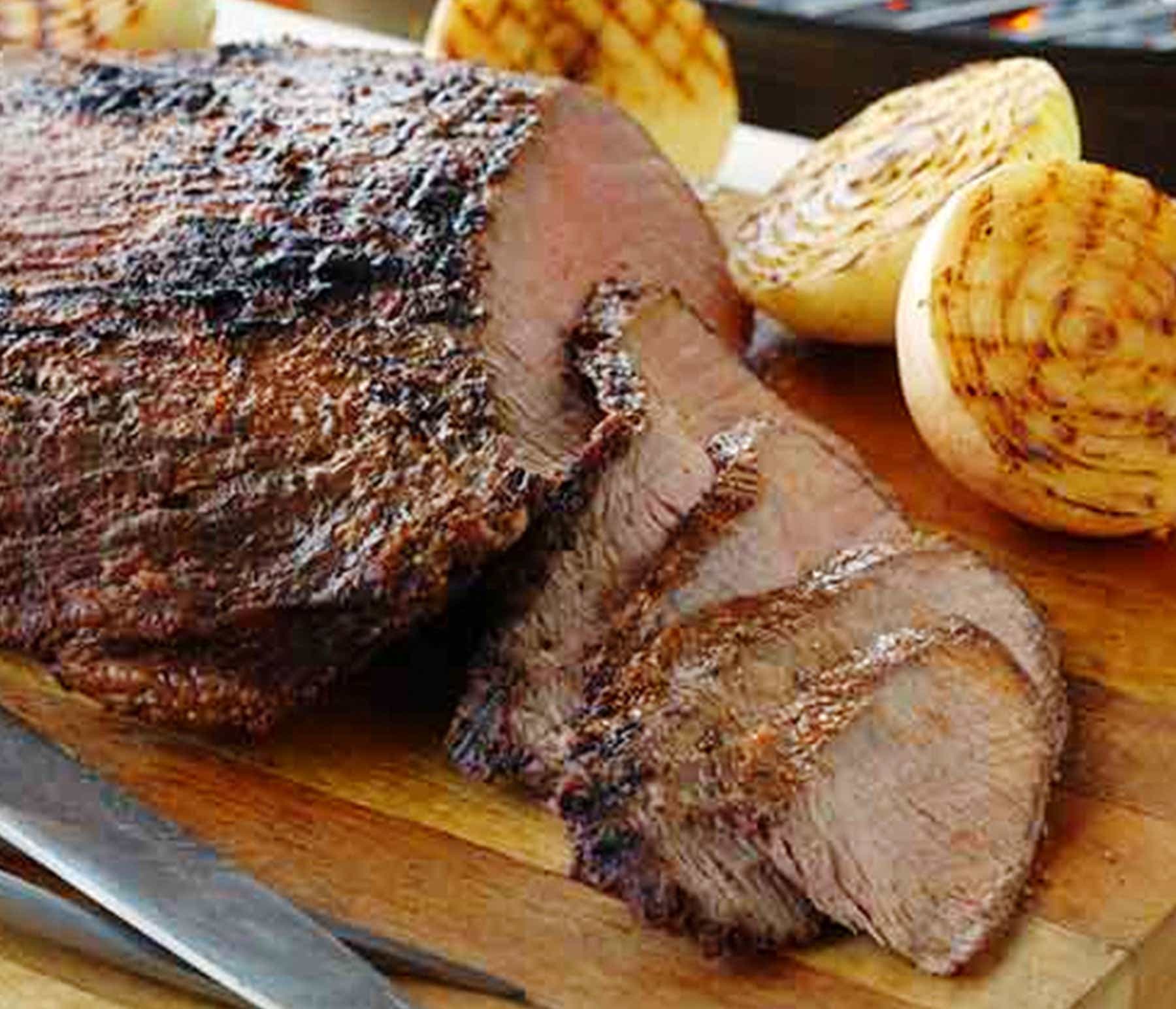 BBQ Brisket on Charcoal Grill