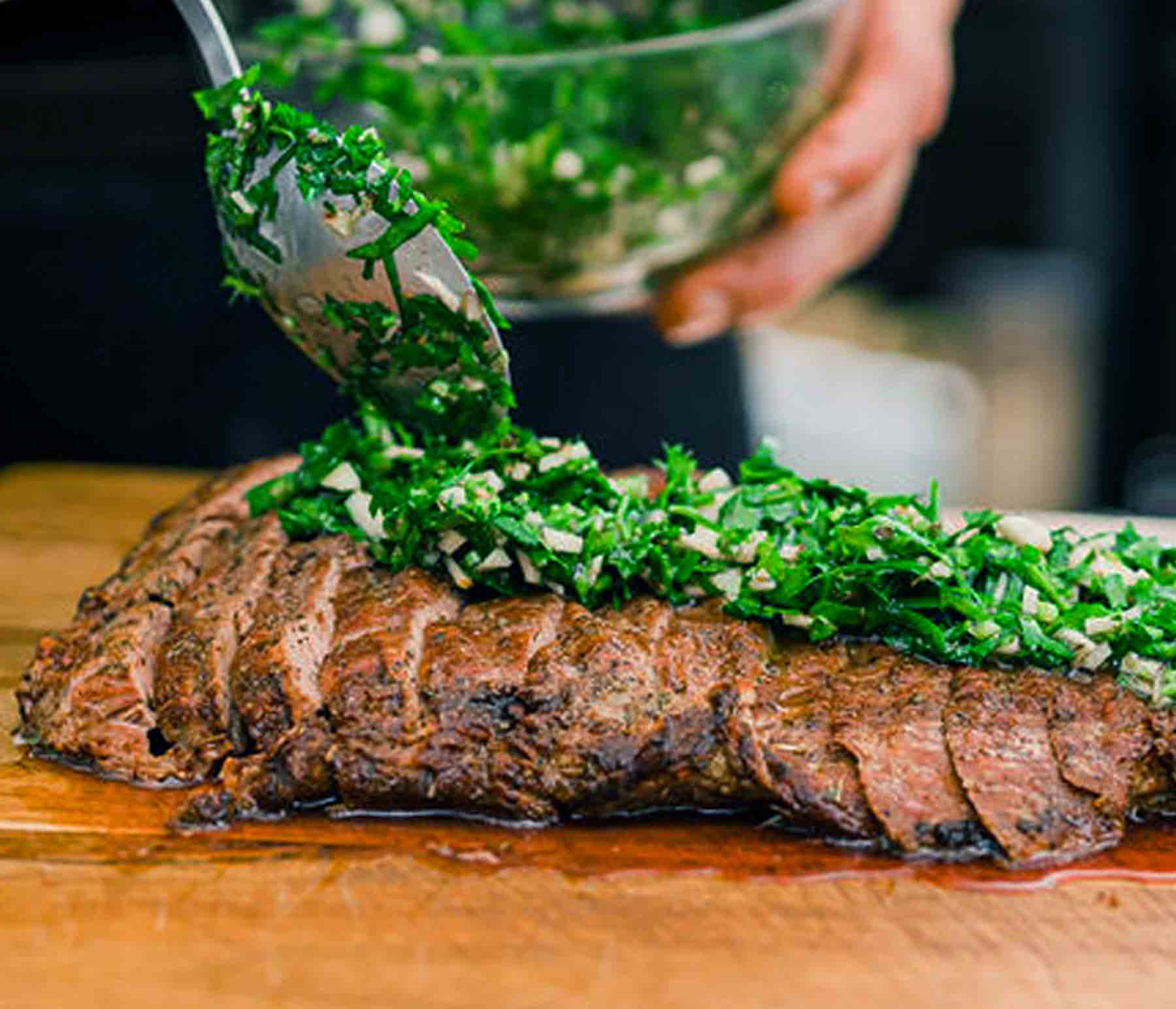 Grilled Flank Steak with Chimichurri Sauce Recipe