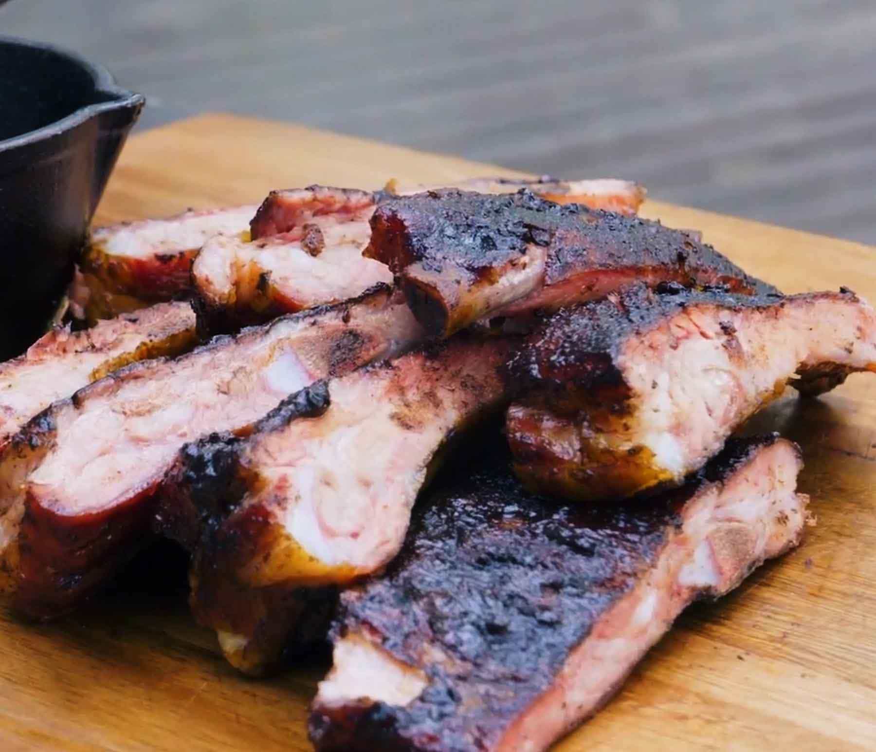 Pomegranate Hatch Chile Smoked Ribs